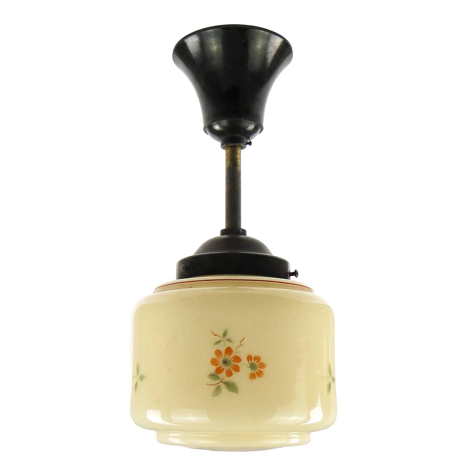 Art Deco ceiling lamp, double-layered glass, Germany, 1930s