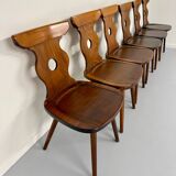 6 vintage 60s bistro-look dining chairs