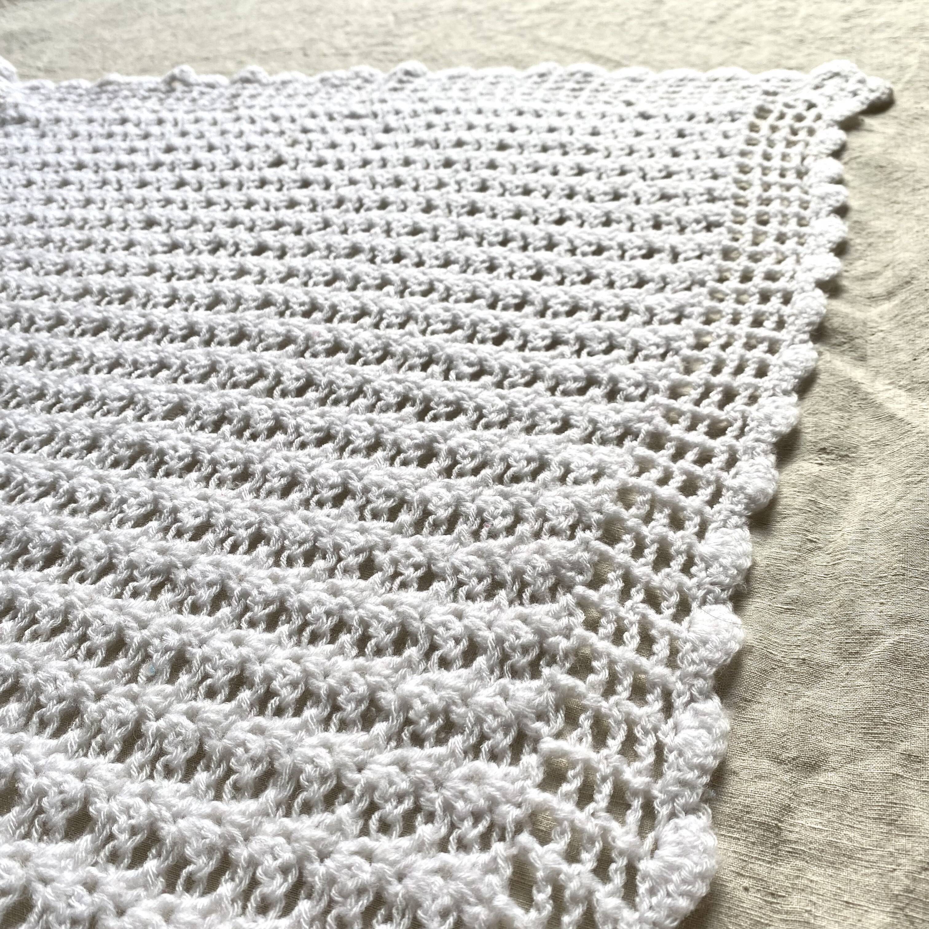 Couverture crochet vintage 140 x 130