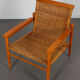 Fauteuil vintage en osier édité par Uluv 1960