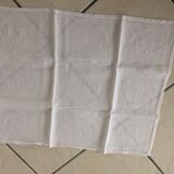 6 monogrammed towels, damask cotton