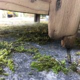 Old retro vintage chest of drawers 3 drawers wooden crude façade oak