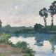 HSP painting “Banks of the Mayenne” in Saint-Jean (53) by Ludet-Duval