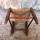 Chaise enfant assise paillée vintage