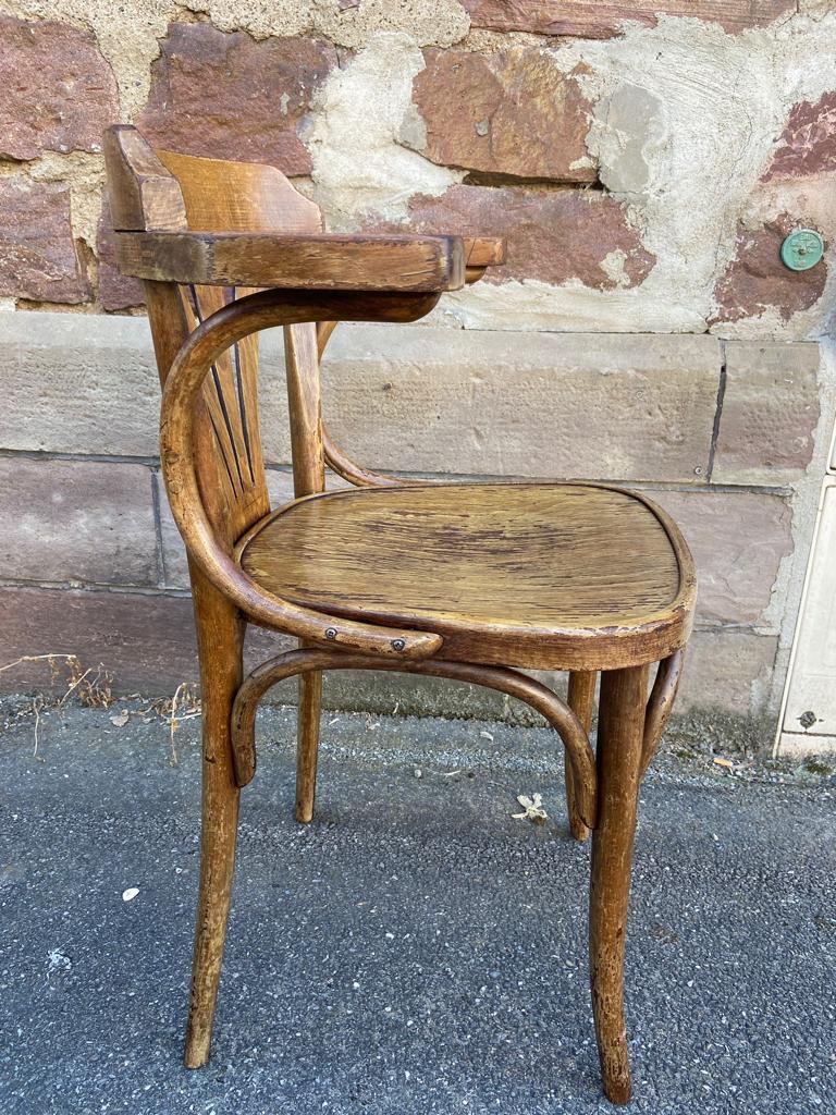 Office armchair curved wood