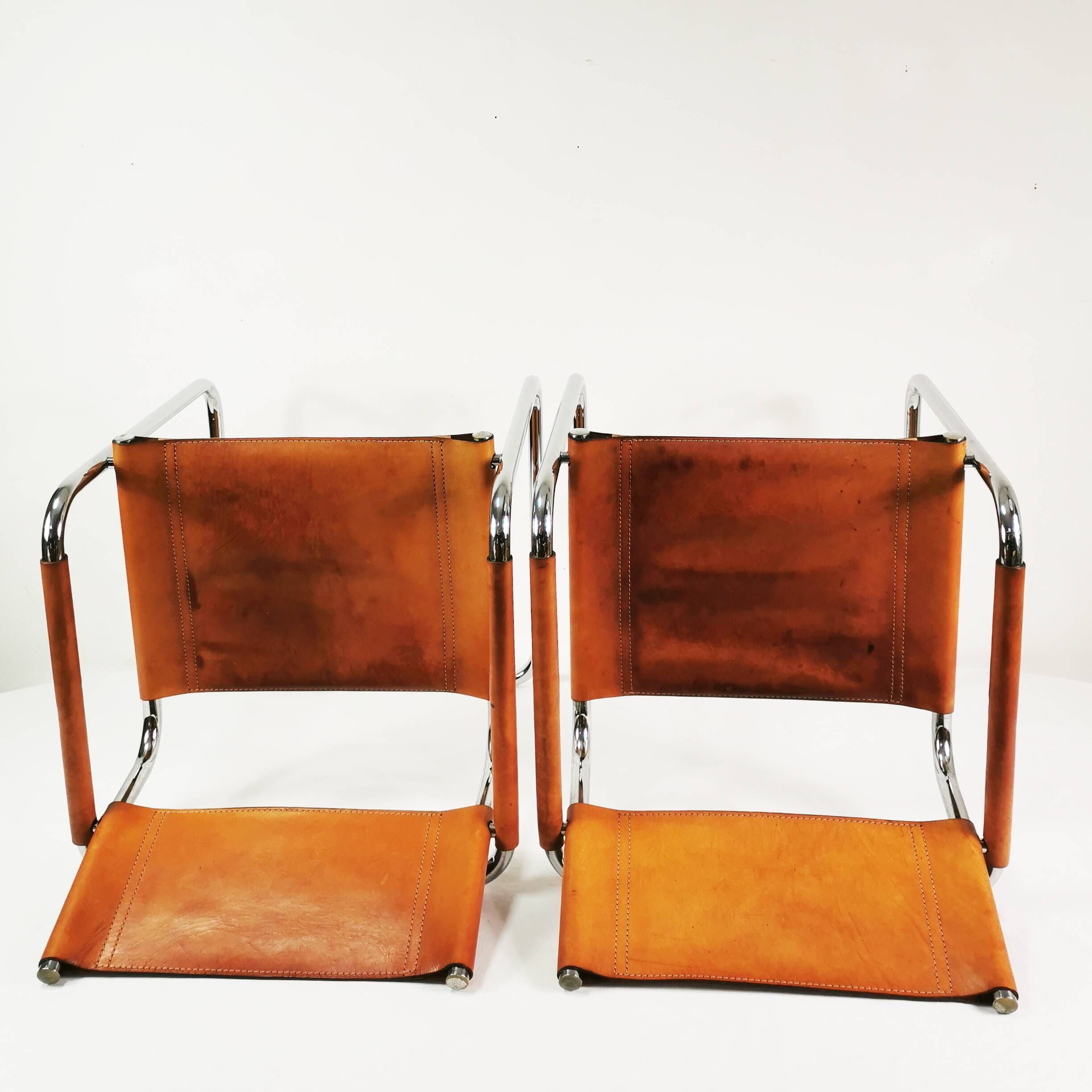 Pair of Bauhaus S34 chairs, designed by Mart Stam, Bulthaup, Germany, 1980s