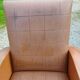 Paire de fauteuils vintage en skaï marron