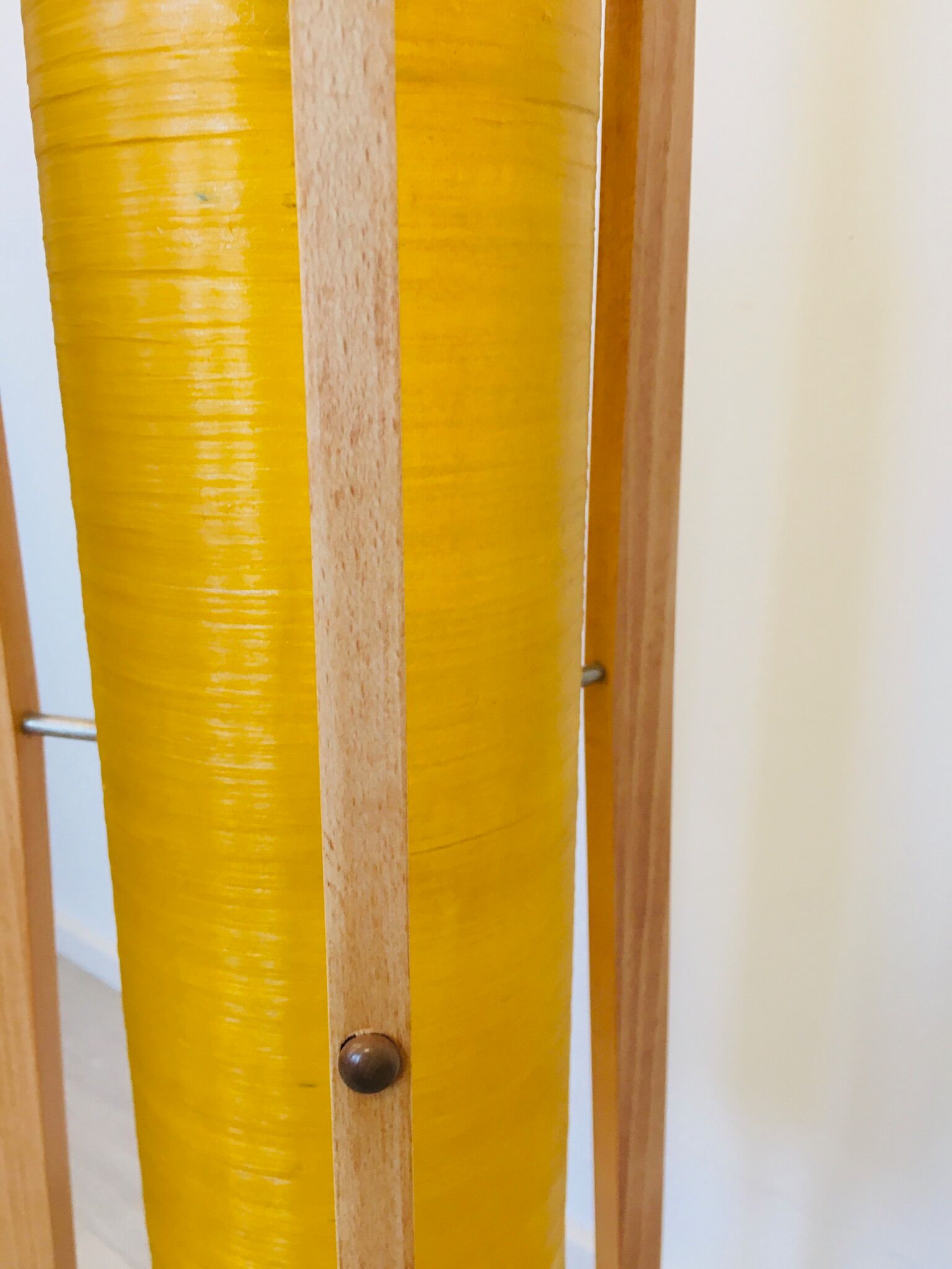 Yellow Space Age Rocket Lamp, 1970s