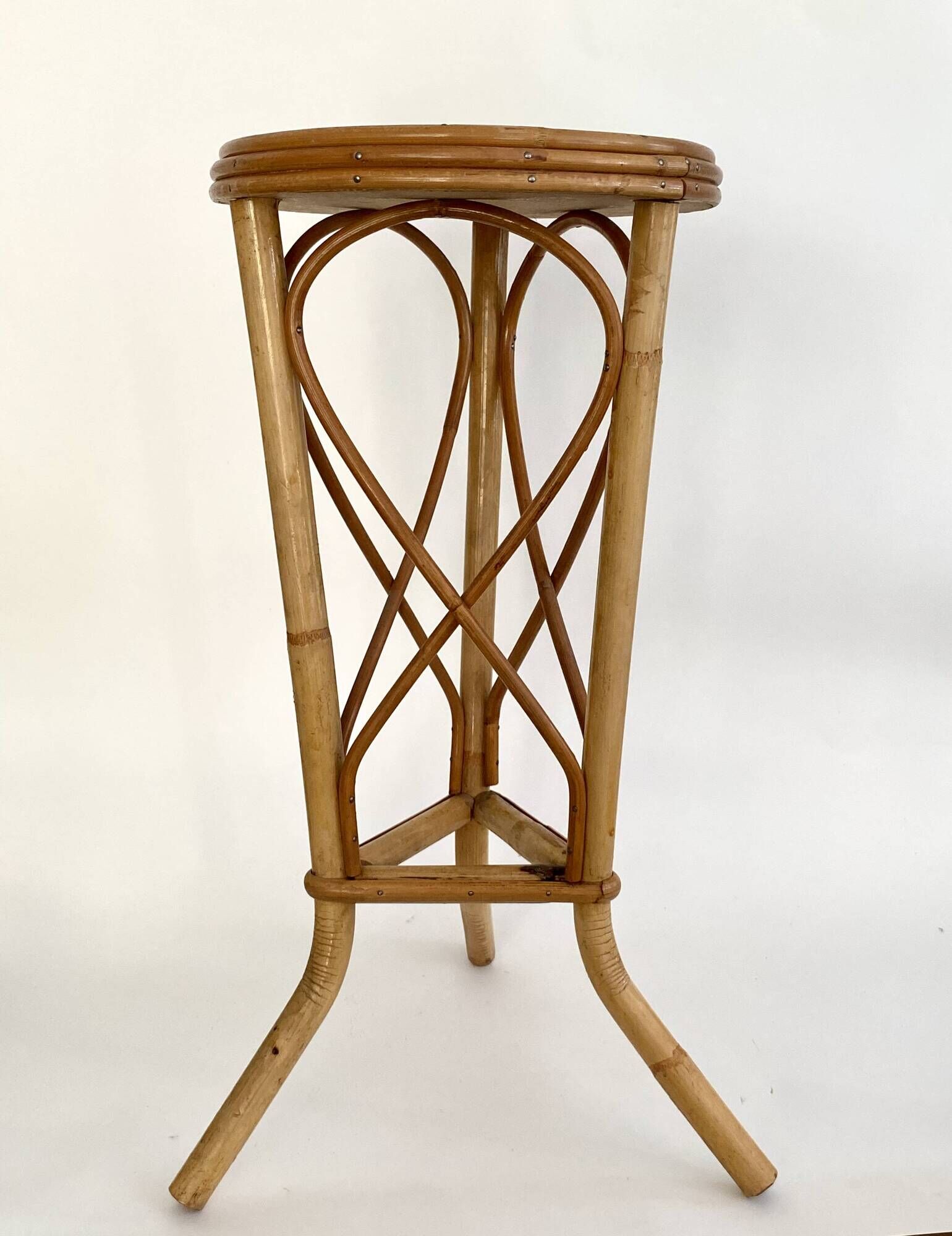 Rattan side table, 1960s