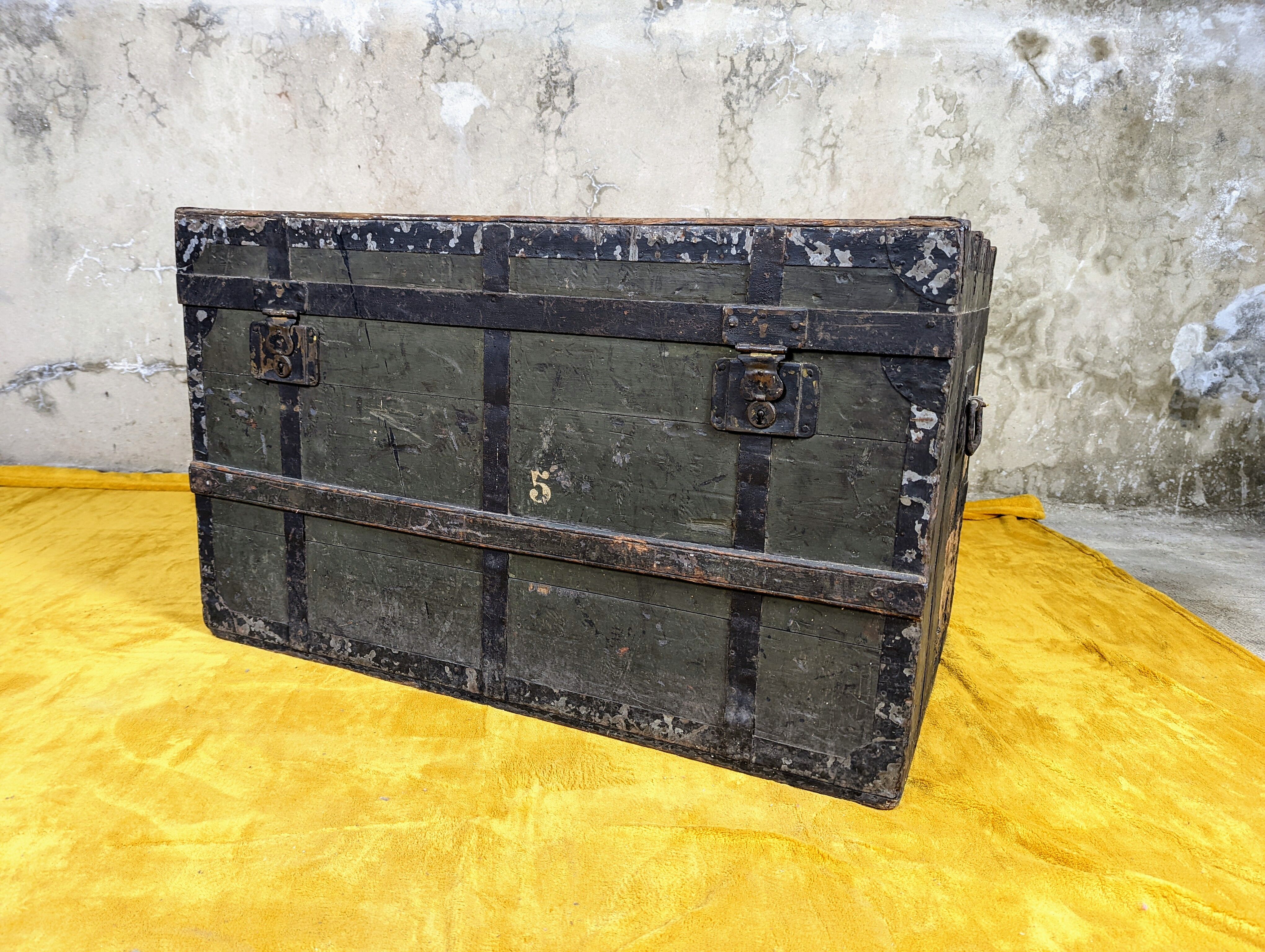 Antique travel trunk