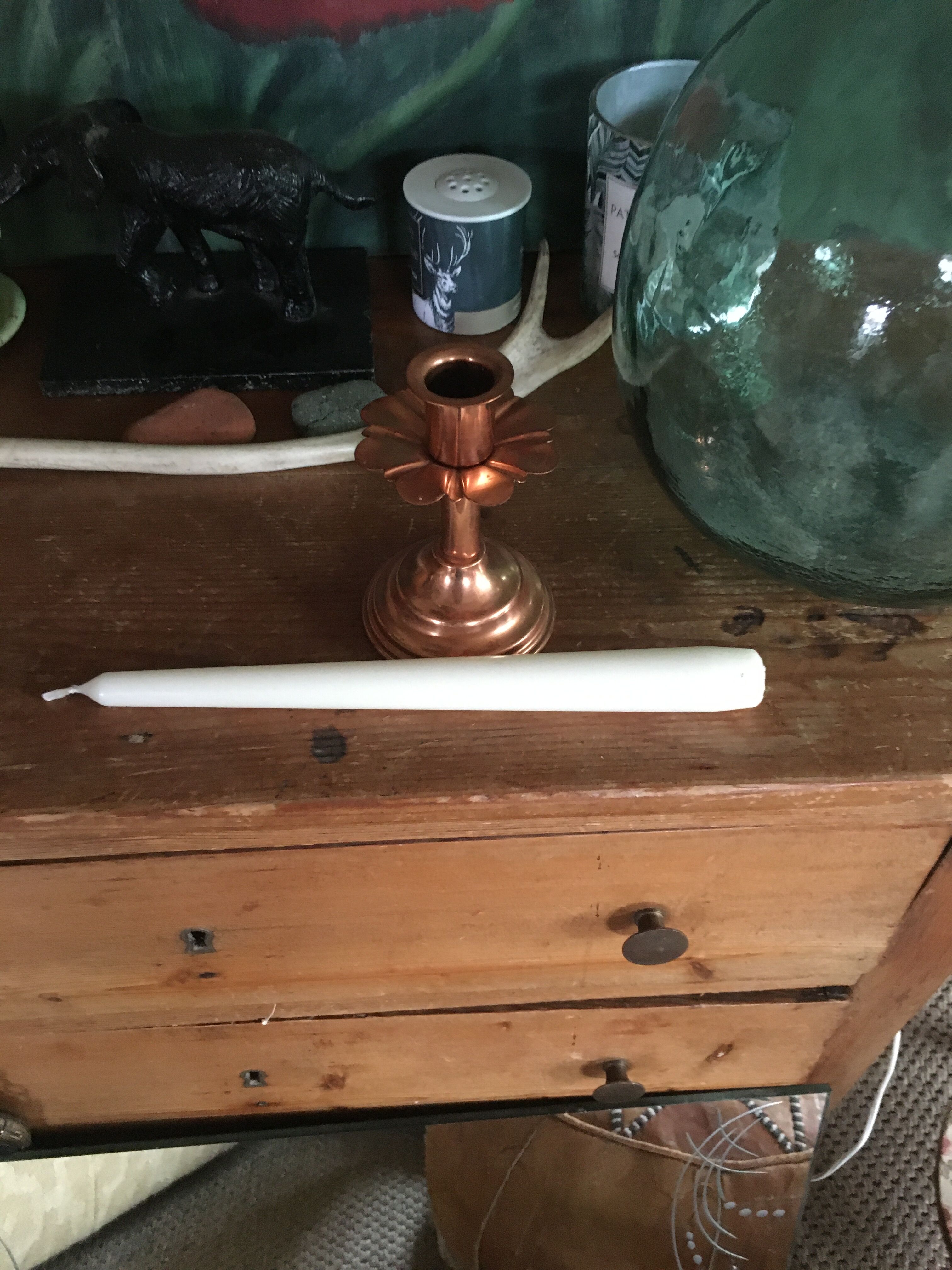 Copper candlestick
