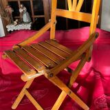 Vintage wooden folding children's chair