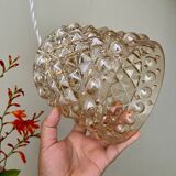 Vintage amber glass globe pendant light