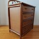 Vintage rattan and cane commode from the 1970s.