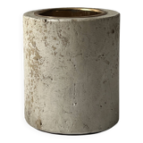 Cylindrical travertine candlestick by Fratelli Mannelli, Italian design 1970