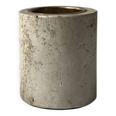 Bougeoir cylindrique en travertin par Fratelli Mannelli, design italie 1970