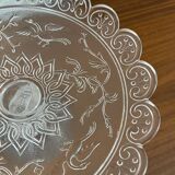 Glass fruit bowl on foot