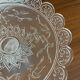 Glass fruit bowl on foot