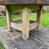 Table basse industrielle en chêne massif