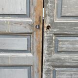 Two single-sided closet doors in solid fir XX century