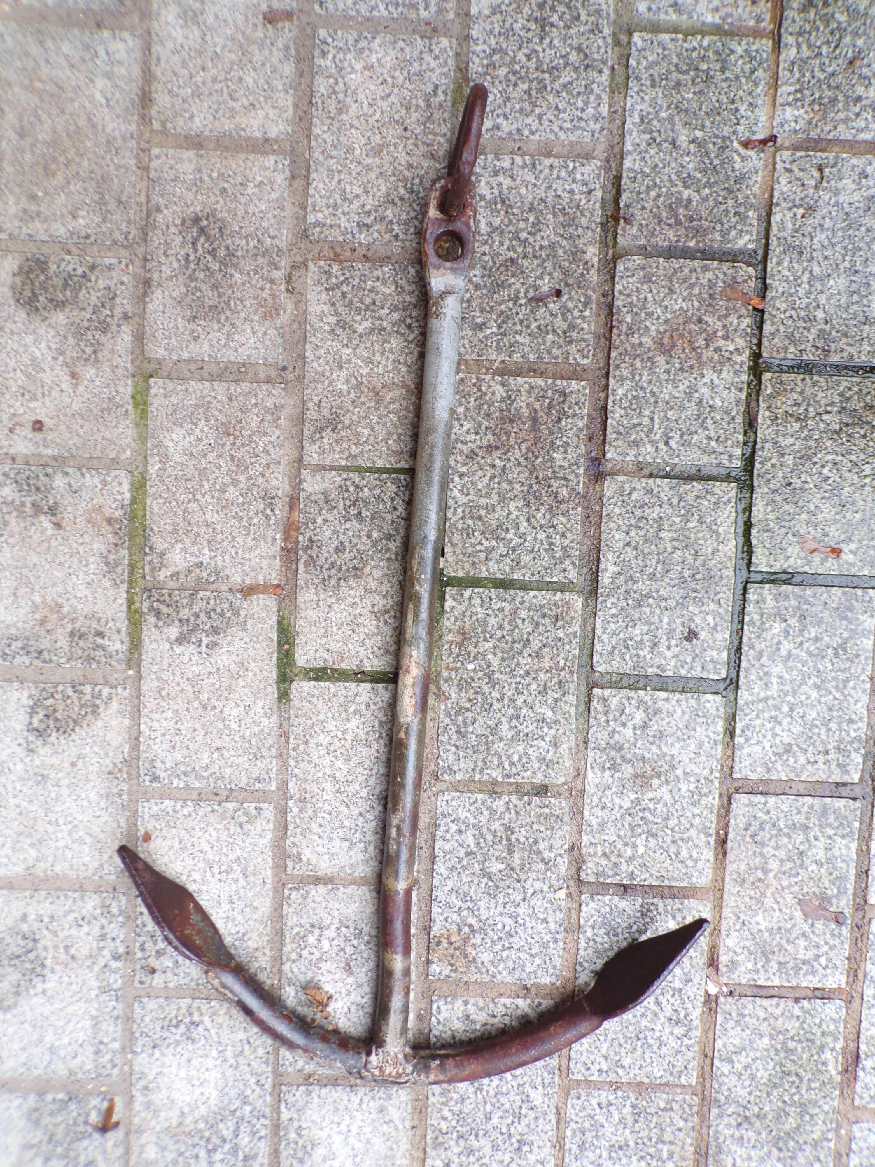 Ancienne ancre marine en fer forgé 90 cm