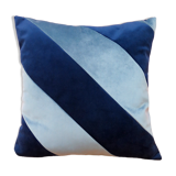 Coussin velours patchwork