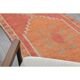 Vintage Turkish hand-knotted wool cotton orange runner rug 96x339