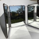 Triplet resaleable triple barber mirror back black varnish 69x27