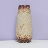 Vase conique en céramique beige, Allemagne de l'Ouest