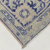 Vintage Blue & Sand Beige Large Persian Rug, 246x344Cm