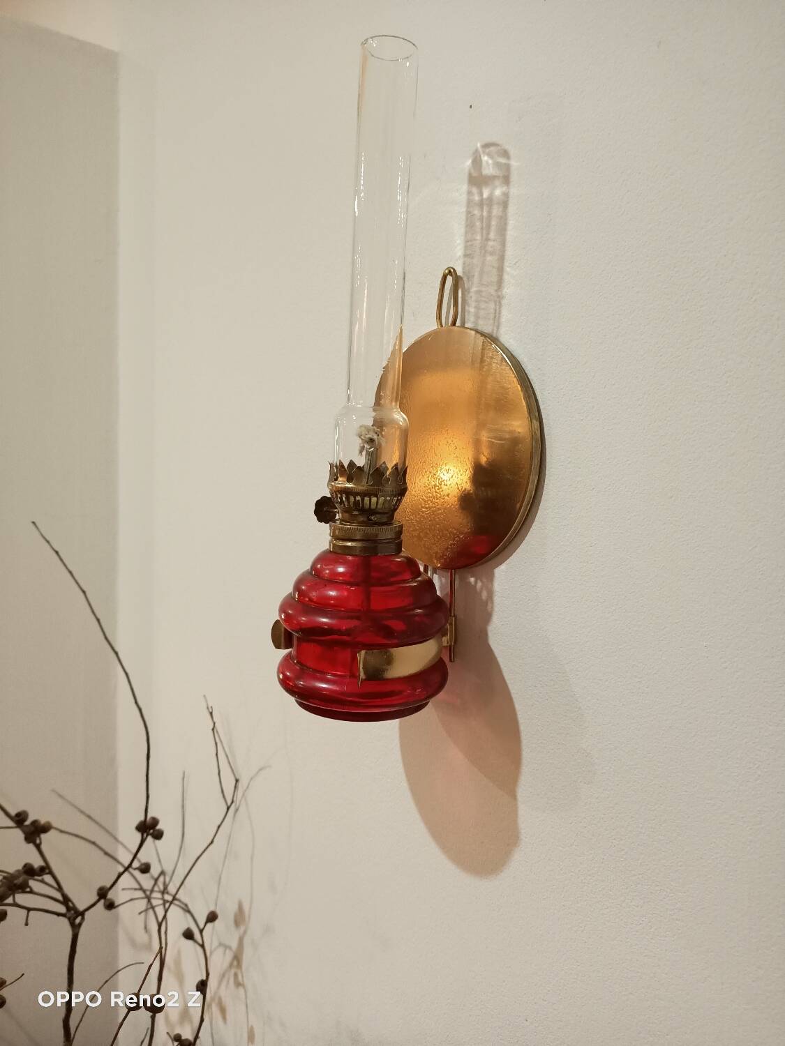 Lampe à pétrole murale