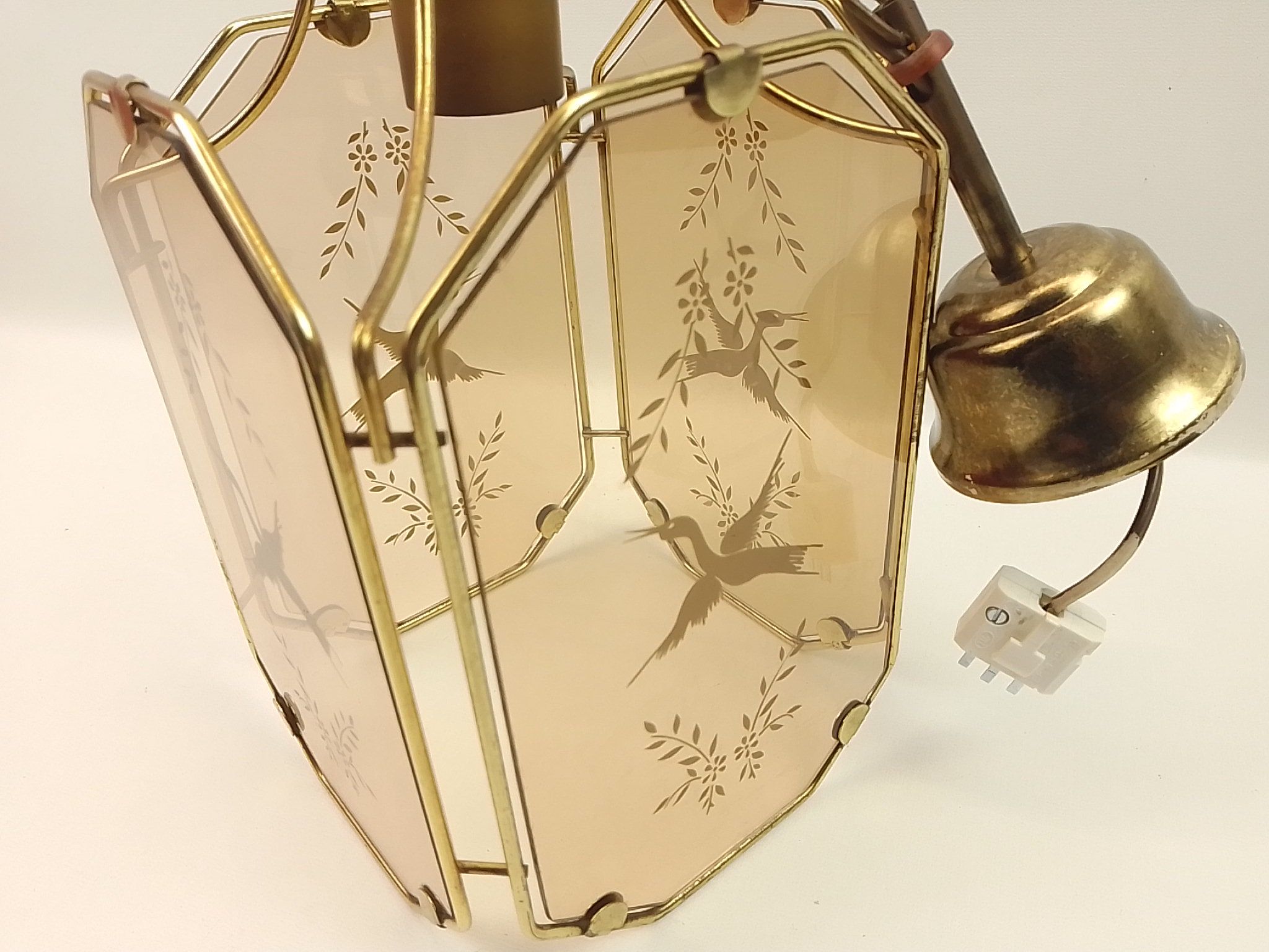 Vintage gold metal chandelier