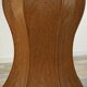 Round table from the 60s - 70s in rattan and glass