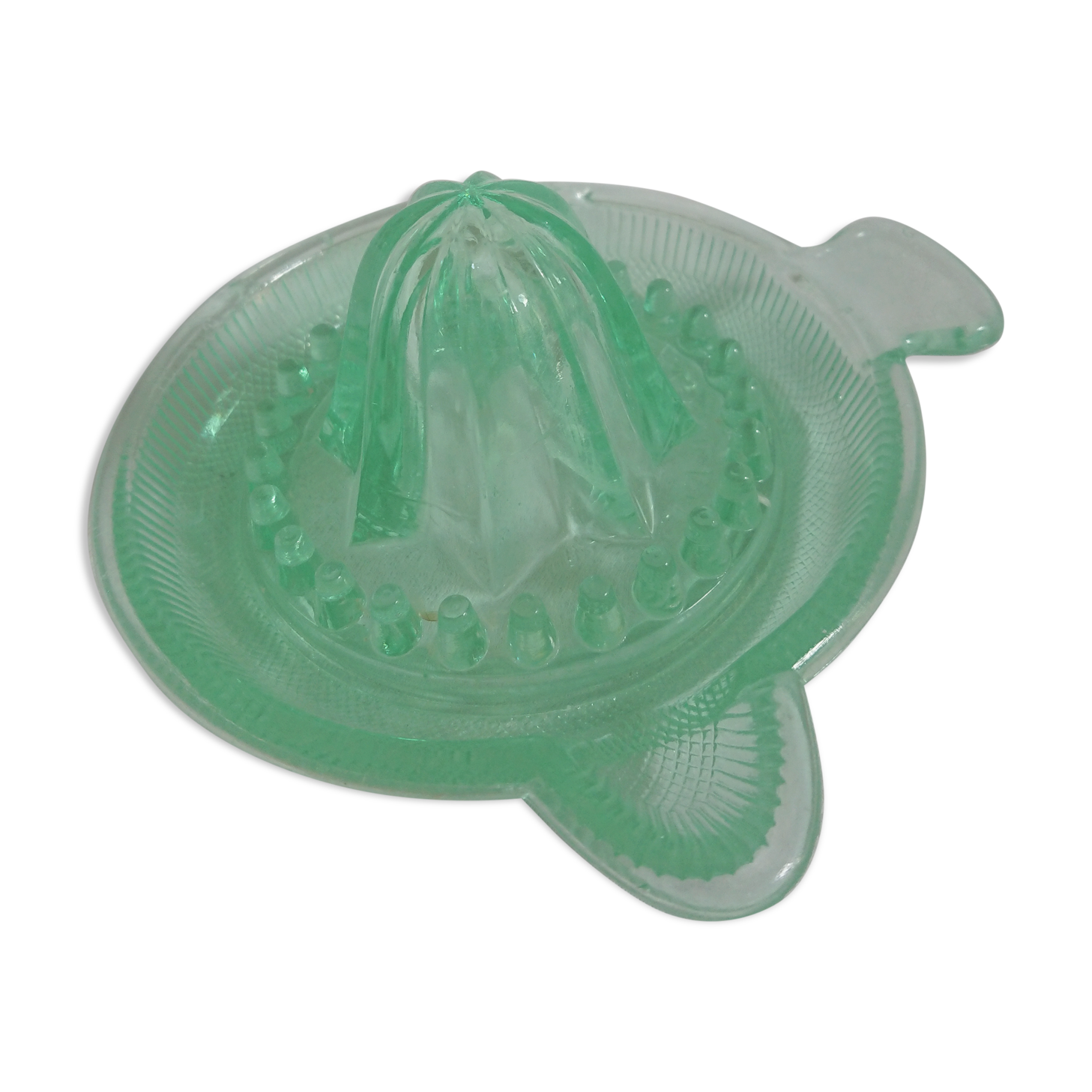 Citrus press molded glass green