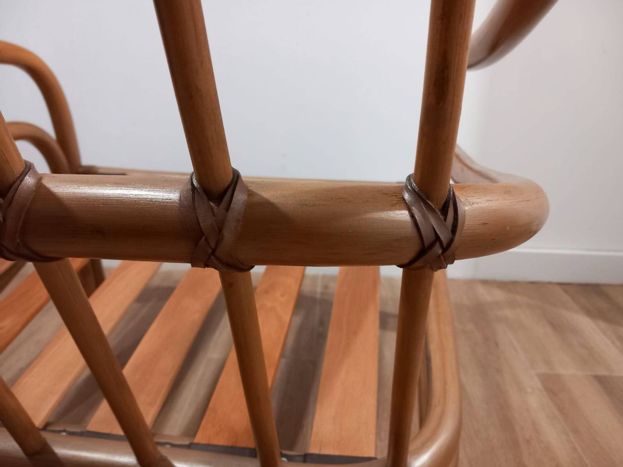 Two rattan armchairs from the 1970s, Scandinavia