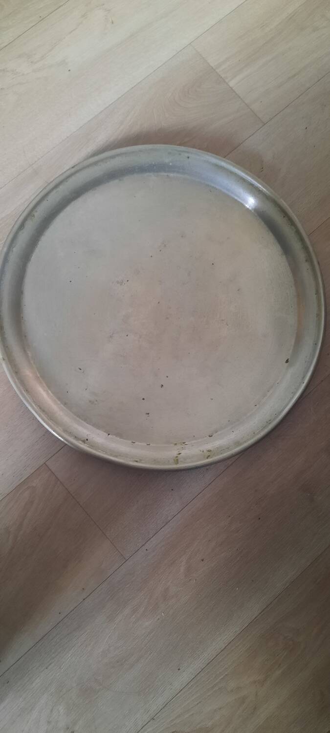 Silver metal tray