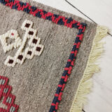 Carpet in gray wool 100x70cm