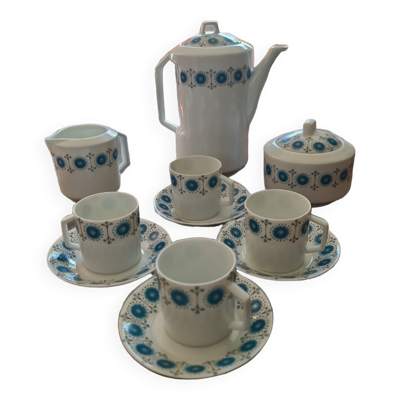 Service à café en porcelaine de Limoges France circa 1970