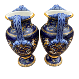 Vase in Gien earthen earthen of amphora shape