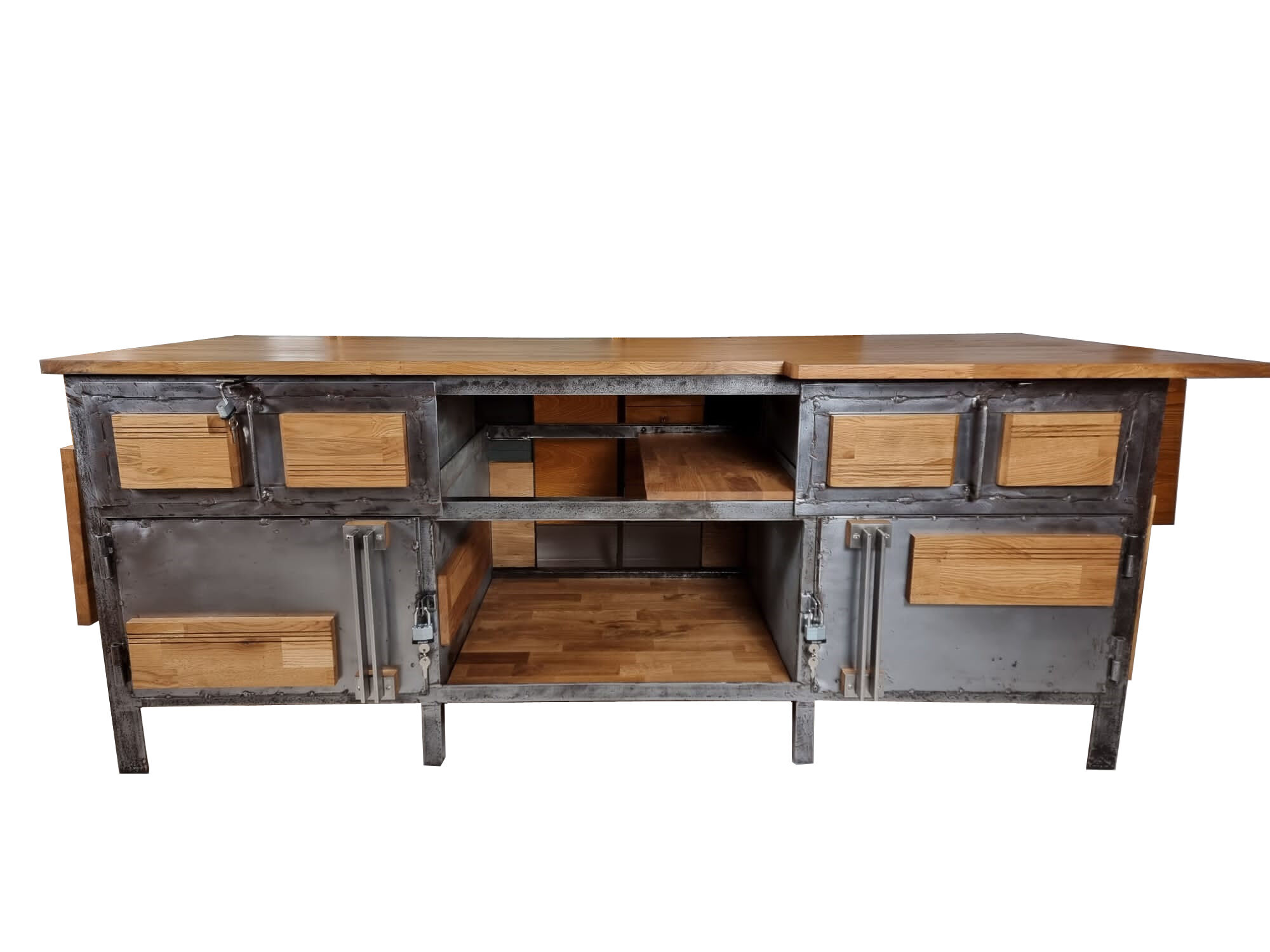 Industrial kitchen island, 1970s