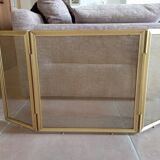 Gold metal fire screen