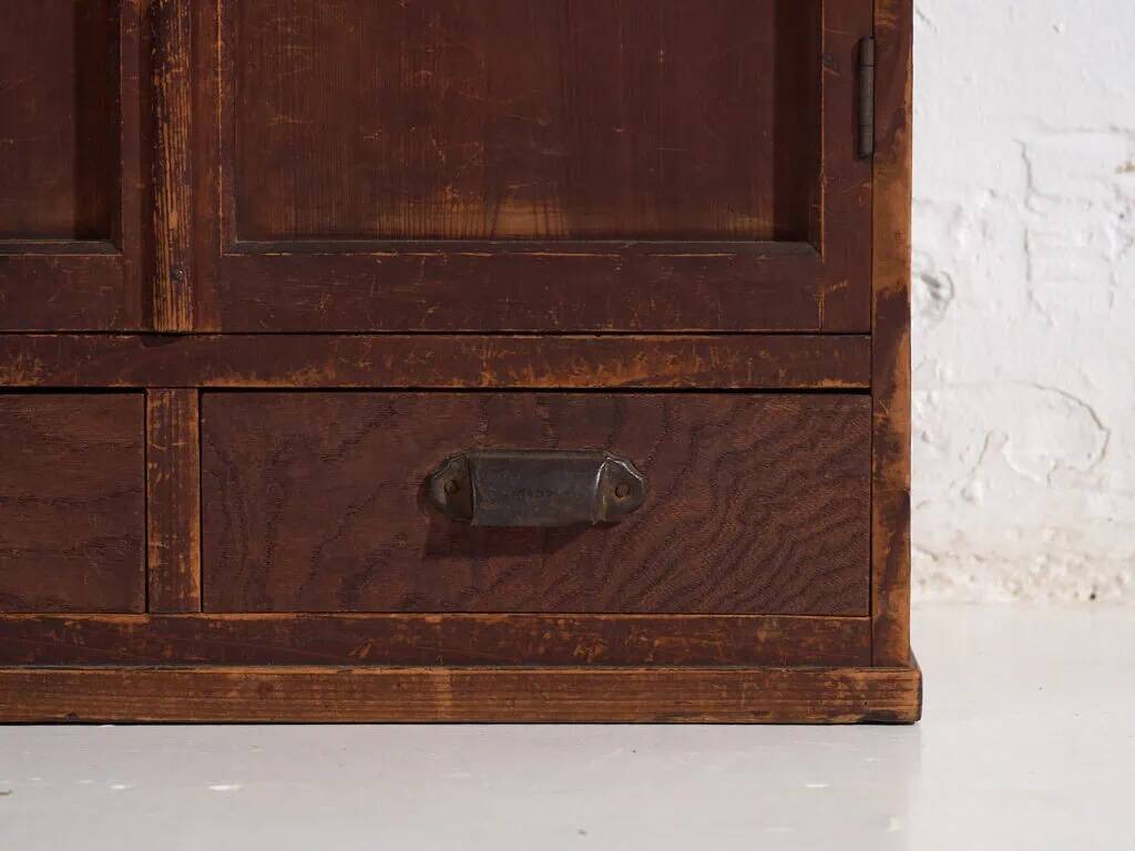 Japanese kodansu side cabinet with glass doors, early Taishō-Showa period (circa 1915-1940) #30