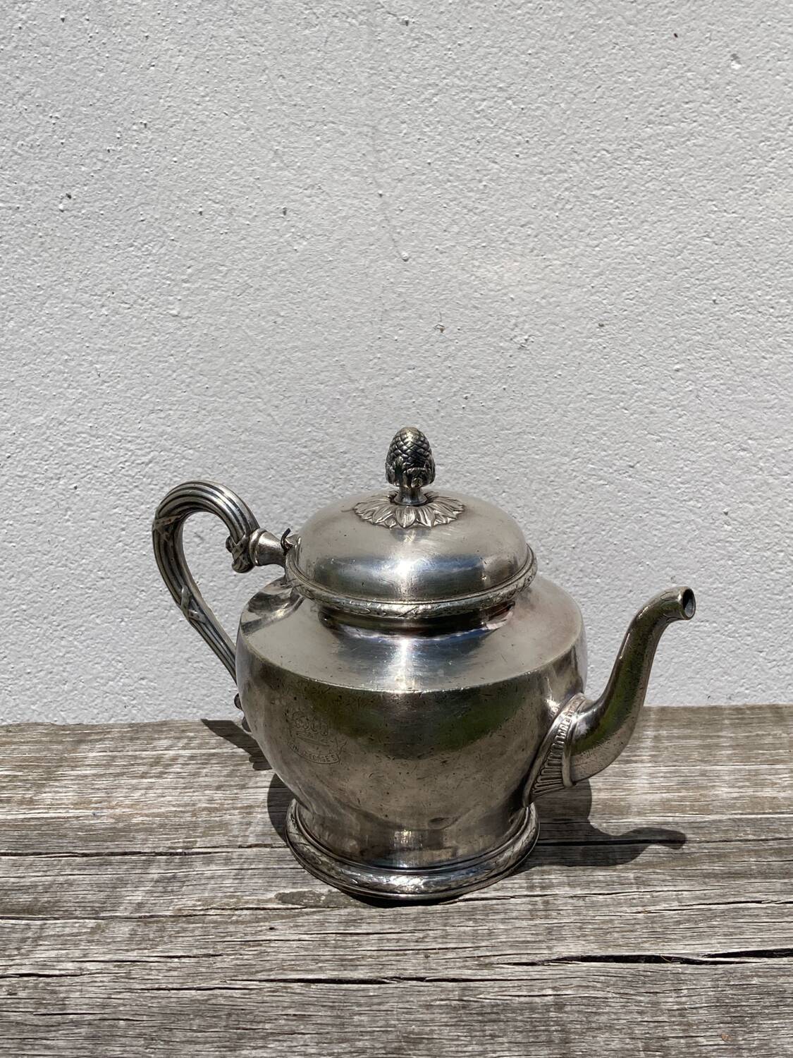 Christofle silver metal teapot