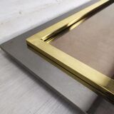 Mirror square brass design