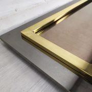 Mirror square brass design