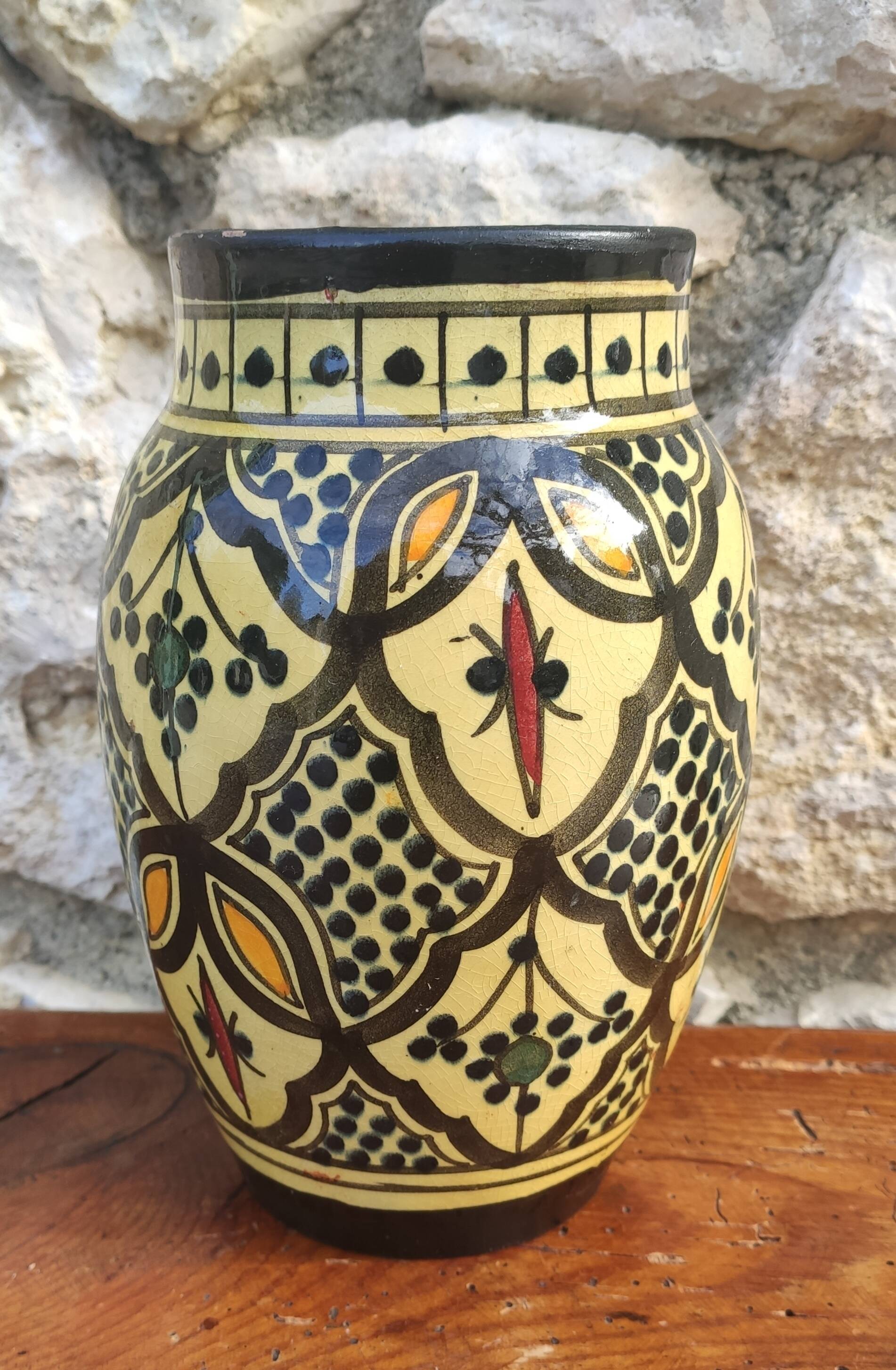 Moroccan ceramic vase