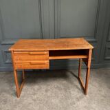 Petit bureau scandinave 1960 deux tiroirs un plateau