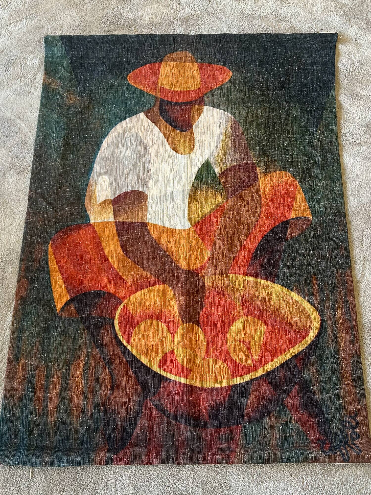 Tapestry L.Toffoli the orange merchant Aubusson