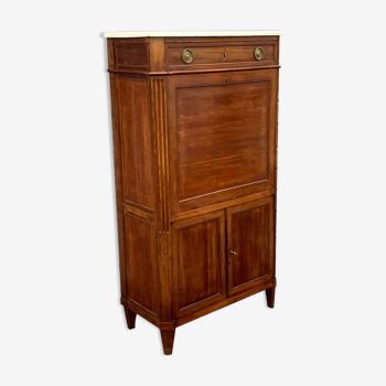 Mahogany secretary stamped l.aubry of louis xvi period