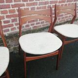 chaises en teck Erik Buch